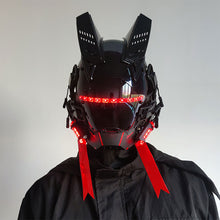 Load image into Gallery viewer, Cyberpunk LED Mask Technology Sense Cyberpunk Luminous Mask Helmet Science Fiction Helmet Mechanical Helmet Role Play Music Festival