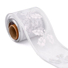 Load image into Gallery viewer, 6.3cm Width Christmas Ribbon Printed Christmas Organza Ribbon For Handmade Wrapping Gift Christmas Decoration DIY Gift Packing