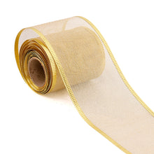 Load image into Gallery viewer, 6.3cm Width Christmas Ribbon Printed Christmas Organza Ribbon For Handmade Wrapping Gift Christmas Decoration DIY Gift Packing