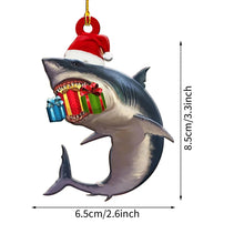Load image into Gallery viewer, Cute Shark Christmas Ornaments Hanging Christmas Tree Pendant Decorations Backpack Pendant Gift For Home Xmas New Year Navidad Natal Gifts