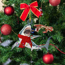 Load image into Gallery viewer, Cute Shark Christmas Ornaments Hanging Christmas Tree Pendant Decorations Backpack Pendant Gift For Home Xmas New Year Navidad Natal Gifts