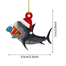 Load image into Gallery viewer, Cute Shark Christmas Ornaments Hanging Christmas Tree Pendant Decorations Backpack Pendant Gift For Home Xmas New Year Navidad Natal Gifts