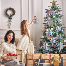 Load image into Gallery viewer, 6PCS Frozen Party Snowflakes Christmas Decoration 3D Hollow Snowflake Paper Garlands Ornament Fake Snow Winter Decorations for Home