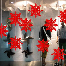Load image into Gallery viewer, 6PCS Frozen Party Snowflakes Christmas Decoration 3D Hollow Snowflake Paper Garlands Ornament Fake Snow Winter Decorations for Home
