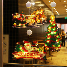 Load image into Gallery viewer, Navidad Christmas Decoration Santa Claus Elk LED Light Suction Cup Window Pendant Lamp Xmas New Year 2024 Home Decor