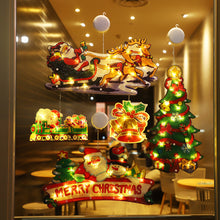 Load image into Gallery viewer, Navidad Christmas Decoration Santa Claus Elk LED Light Suction Cup Window Pendant Lamp Xmas New Year 2024 Home Decor