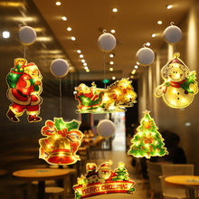 Load image into Gallery viewer, Navidad Christmas Decoration Santa Claus Elk LED Light Suction Cup Window Pendant Lamp Xmas New Year 2024 Home Decor