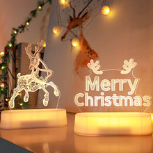 Load image into Gallery viewer, 3D Christmas Decoration Santa Claus Elk LED Night Light Decoration Bedroom Decor Fancy Lighting Xmas New Year 2024