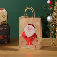 Load image into Gallery viewer, Christmas Gift Bag Christmas Kraft Paper Bags Candy Cookie Packaging Bag New Year Party for Snack Present Packing Xmas Bag