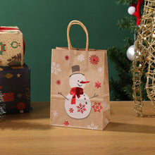 Load image into Gallery viewer, Christmas Gift Bag Christmas Kraft Paper Bags Candy Cookie Packaging Bag New Year Party for Snack Present Packing Xmas Bag