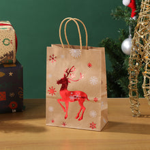 Load image into Gallery viewer, Christmas Gift Bag Christmas Kraft Paper Bags Candy Cookie Packaging Bag New Year Party for Snack Present Packing Xmas Bag