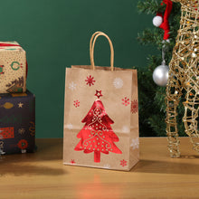 Load image into Gallery viewer, Christmas Gift Bag Christmas Kraft Paper Bags Candy Cookie Packaging Bag New Year Party for Snack Present Packing Xmas Bag