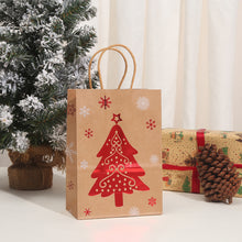 Load image into Gallery viewer, Christmas Gift Bag Christmas Kraft Paper Bags Candy Cookie Packaging Bag New Year Party for Snack Present Packing Xmas Bag