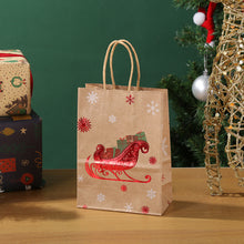 Load image into Gallery viewer, Christmas Gift Bag Christmas Kraft Paper Bags Candy Cookie Packaging Bag New Year Party for Snack Present Packing Xmas Bag