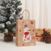 Load image into Gallery viewer, Christmas Gift Bag Christmas Kraft Paper Bags Candy Cookie Packaging Bag New Year Party for Snack Present Packing Xmas Bag