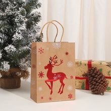 Load image into Gallery viewer, Christmas Gift Bag Christmas Kraft Paper Bags Candy Cookie Packaging Bag New Year Party for Snack Present Packing Xmas Bag