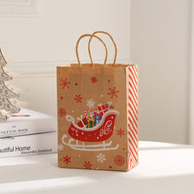 Load image into Gallery viewer, Christmas Gift Bag Christmas Kraft Paper Bags Candy Cookie Packaging Bag New Year Party for Snack Present Packing Xmas Bag