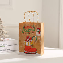 Load image into Gallery viewer, Christmas Gift Bag Christmas Kraft Paper Bags Candy Cookie Packaging Bag New Year Party for Snack Present Packing Xmas Bag
