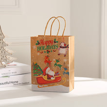 Load image into Gallery viewer, Christmas Gift Bag Christmas Kraft Paper Bags Candy Cookie Packaging Bag New Year Party for Snack Present Packing Xmas Bag