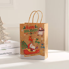 Load image into Gallery viewer, Christmas Gift Bag Christmas Kraft Paper Bags Candy Cookie Packaging Bag New Year Party for Snack Present Packing Xmas Bag