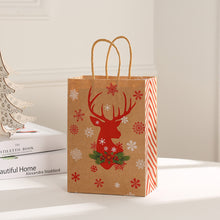 Load image into Gallery viewer, Christmas Gift Bag Christmas Kraft Paper Bags Candy Cookie Packaging Bag New Year Party for Snack Present Packing Xmas Bag