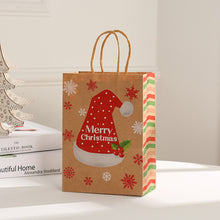 Load image into Gallery viewer, Christmas Gift Bag Christmas Kraft Paper Bags Candy Cookie Packaging Bag New Year Party for Snack Present Packing Xmas Bag