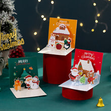 Load image into Gallery viewer, 3D Pop UP Christmas Greeting Cards with Envelope Friend Family Blessing Postcard Birthday New Year Christmas Gifts Decoration