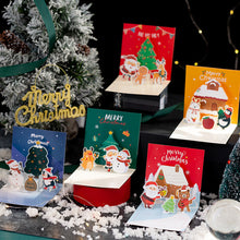 Load image into Gallery viewer, 3D Pop UP Christmas Greeting Cards with Envelope Friend Family Blessing Postcard Birthday New Year Christmas Gifts Decoration