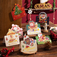 Load image into Gallery viewer, 10Pcs/Lot Christmas Greeting Cards Santa Claus Snowman Gift Cards Mini Christmas Blessing Greeting Cards Xmas Postcards New Year 2024