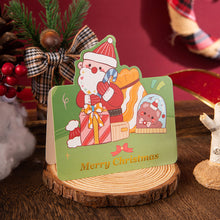 Load image into Gallery viewer, 10Pcs/Lot Christmas Greeting Cards Santa Claus Snowman Gift Cards Mini Christmas Blessing Greeting Cards Xmas Postcards New Year 2024