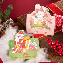 Load image into Gallery viewer, 10Pcs/Lot Christmas Greeting Cards Santa Claus Snowman Gift Cards Mini Christmas Blessing Greeting Cards Xmas Postcards New Year 2024