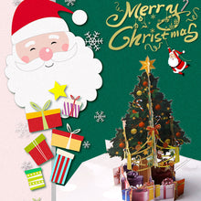 Load image into Gallery viewer, 3D Shining Bling Christmas Tree Pop Up Greeting Cards With Envelope Blessing Message Postcard For Xmas New Year Gifts