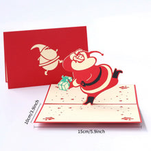 Load image into Gallery viewer, 3D Shining Bling Christmas Tree Pop Up Greeting Cards With Envelope Blessing Message Postcard For Xmas New Year Gifts