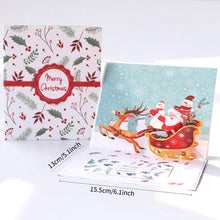 Load image into Gallery viewer, 3D Shining Bling Christmas Tree Pop Up Greeting Cards With Envelope Blessing Message Postcard For Xmas New Year Gifts