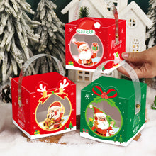 Load image into Gallery viewer, Merry Christmas Eve Apple Box Bow Ribbon Candy Case Santa Claus Gift Packaging Box Xmas New Year Party Decor Supplies