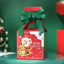 Load image into Gallery viewer, Merry Christmas Eve Apple Box Bow Ribbon Candy Case Santa Claus Gift Packaging Box Xmas New Year Party Decor Supplies
