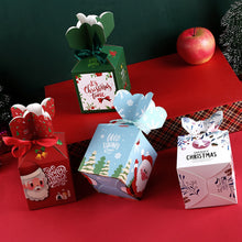 Load image into Gallery viewer, Merry Christmas Eve Apple Box Bow Ribbon Candy Case Santa Claus Gift Packaging Box Xmas New Year Party Decor Supplies