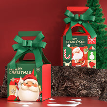 Load image into Gallery viewer, Merry Christmas Eve Apple Box Bow Ribbon Candy Case Santa Claus Gift Packaging Box Xmas New Year Party Decor Supplies