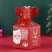 Load image into Gallery viewer, Merry Christmas Eve Apple Box Bow Ribbon Candy Case Santa Claus Gift Packaging Box Xmas New Year Party Decor Supplies