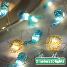 Load image into Gallery viewer, Ocean Series Seashells String Light Hanging Lamp Decorative For Party Wedding Christmas Decor Xmas Tree Ornament Holiday Lighting