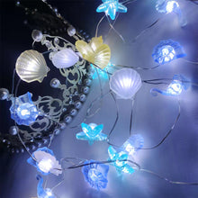 Load image into Gallery viewer, Ocean Series Seashells String Light Hanging Lamp Decorative For Party Wedding Christmas Decor Xmas Tree Ornament Holiday Lighting