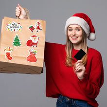 Load image into Gallery viewer, 50/100PCS Merry Christmas Decorative Sticker Santa Claus Shaped Stickers For DIY Scrapbook Skateboard Luggage Suitcase