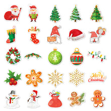 Load image into Gallery viewer, 50/100PCS Merry Christmas Decorative Sticker Santa Claus Shaped Stickers For DIY Scrapbook Skateboard Luggage Suitcase