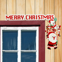 Load image into Gallery viewer, Creative Santa Claus Elk Grinch Christmas Door Hanger Over Door Sign Wood Frame Merry Christmas New Year Decoration