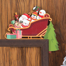 Load image into Gallery viewer, Creative Santa Claus Elk Grinch Christmas Door Hanger Over Door Sign Wood Frame Merry Christmas New Year Decoration