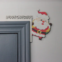Load image into Gallery viewer, Creative Santa Claus Elk Grinch Christmas Door Hanger Over Door Sign Wood Frame Merry Christmas New Year Decoration