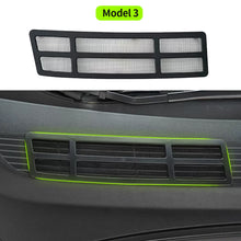 Load image into Gallery viewer, 1/2Pcs Car Air Intake Cabin Debris Filter Net Insect-proof Air Inlet Protection Cover Accessories For Tesla Model 3 Model Y 2021 2022