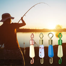 Load image into Gallery viewer, 100PCS Anti-Entanglement Silicone Fast Sub Line Clip Clamp Strong Tension Rhomboid Open Eight Ring Connector Fishing Accessories