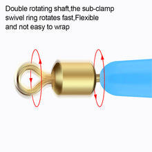 Load image into Gallery viewer, 100PCS Anti-Entanglement Silicone Fast Sub Line Clip Clamp Strong Tension Rhomboid Open Eight Ring Connector Fishing Accessories