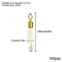 Load image into Gallery viewer, 100PCS Anti-Entanglement Silicone Fast Sub Line Clip Clamp Strong Tension Rhomboid Open Eight Ring Connector Fishing Accessories